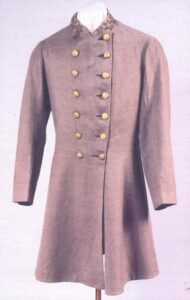 One of two coats made for Robert E. Lee by ladies in Frederick and
Carroll Counties, Maryland (Courtesy of Virginia Historical Society) 