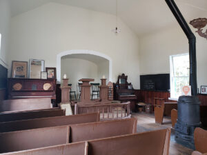 The interior of Tolson’s Chapel in 2003 (James W. Rosenthal, HABS/HAER/HALS, National Park Service; image housed in Library of Congress, Prints and Photographs Division)