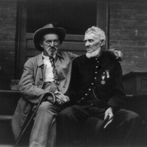 Former foes meet at the Gettysburg anniversary reunion in 1913 (Library of Congress)